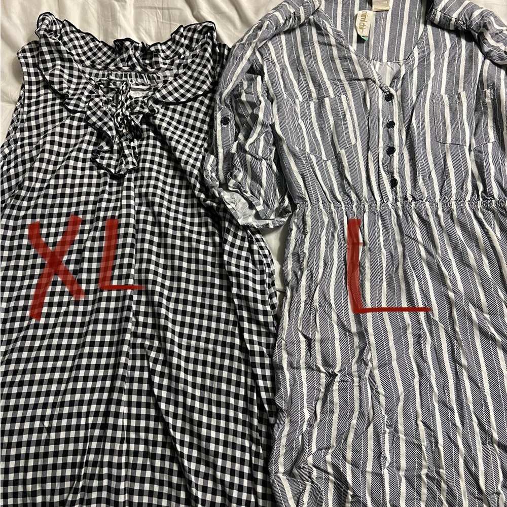 Dresses. Different brands and different sizes.